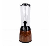 Luocute 2.5L Beverage Dispenser, Plastic Beer Tower with LED Light and Removable Ice Column, for Home Parties and Commercial Use (Wood Grain)