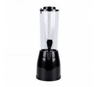 Luocute 2.5L Beverage Dispenser, Plastic Beer Tower with LED Light and Removable Ice Column, for Home Parties and Commercial Use (Black)