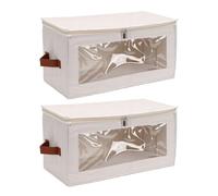 Luocute 2 Pcs 12 Roll Filament Storage Box, Clear Front Window Oxford Fabric