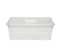Luocute 25L Slow Cooker Container with Lid Food Storage Case 12.6x20.7x7.7 Inch Multipurpose PP Transparent Clear Bin for Gatherings or Family Cooking