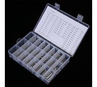 Luocute 280Pcs Spring Tension Pins Set M1.5 M2 M2.5 M3 M4 M5 M6 M8, 304 Stainless Steel Roll Pin Assortment, Slotted Spring Dowel Pin Kit with Plastic Storage Box, for Mechanical