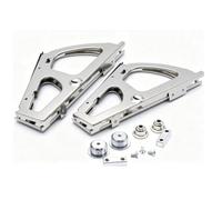 Luocute 2pcs Stainless Steel Shoes Drawer Cabinet Hinges Flip Frames Replacement Fittings, with CNC Painting Technology for Kitchen Living Room Wardrobe Shelf Drawer (Silver 1 Layer)