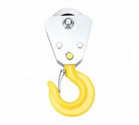 Luocute 2T Pulley Hook, Heavy Duty Lifting Block Hoist with 360 Degree Rotating Hook for Wire Rope Snatch Block