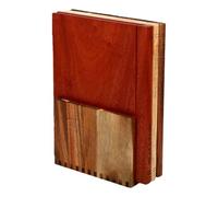 Luocute 3-Piece Book Shaped Cutting Board Set, Solid Wood Chopping Boards with Stand for Kitchen, Sink Design