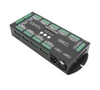 Luocute 36CH DMX RGBW LED Digital Display Decoder, 3.46x1.50x8.62in DMX512 Controller 36CH 2A LED RGBW Multiple X Decoder Controller with Digital Display for Strip Light