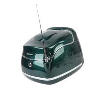 Luocute 38L Motorcycle Top Case, Waterproofing Universal Fit, Helmet Gloves, Rainproof Trunk, Tail Storage Carrier for Motorcycle, Scooter, Easy Installation, Retro Design (Dark Green)