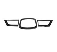 Luocute 3Pcs Front Bumper Grill Trim, Gloss Black | ABS Decorative Grille Frame, Adhesive Back Mounting, Replacement for 9th 2006-2007 Decorative Set for Car Grille