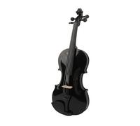Luocute 4/4 Acoustic Violin, Full Size Violin Fiddle Set for Beginner Adults Students with Hard Case, Shoulder Rest, Rosin, 2 Bows, Tuner, Extra Strings, Fingerboard Sticker (Black)
