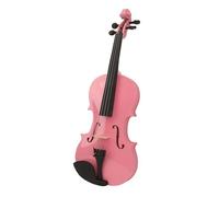 Luocute 4/4 Acoustic Violin, Full Size Violin Fiddle Set for Beginner Adults Students with Hard Case, Shoulder Rest, Rosin, 2 Bows, Tuner, Extra Strings, Fingerboard Sticker (Pink)