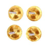 Luocute 4 Finger Cymbals, Solid Brass Hand Percussion Sound Maker