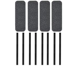 Luocute 4 Pack RV Step Cover 24x7.5 Inch, Non Slip Waterproofing with Hook and Loop Fastener for Travel Trailer Steps, Electrical Manual RV Stairs Carpet Rug for Mobile Home