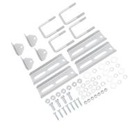 Luocute 4 Sets 8in Boat Trailer Bunk Brackets, Galvanized Swivel Top Bracket Kit, with U Shaped Bolts for Easy Installation, for 3x3in Crossmember