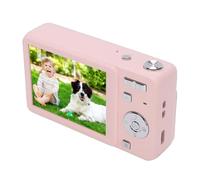Luocute 4K Digital Camera 64MP CCD with 16X Zoom (Roseate) | Vlog Camera with AF Auto Focus, 700mAh Battery, 2.8in Flip Screen, Portable for Parties and Selfies, Type C Charging