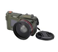 Luocute 4K Digital Camera, 70MP 50X Zoom WiFi F1.8 DSLR Camera Auto Focus Wide Angle Mirrorless Camera with Double Screen, Flash Hot Shoe Interface for Photography Vlogging Travel (Green)