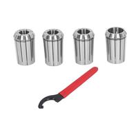 Luocute 4PCS OZ25 Spring Steel Collets Set with Wrench, Spring Collet Set, Collet Chuck for Milling Drilling, Full Length 16 18 20 25, CNC Lathe Engraving Tapping