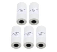 Luocute 5 Rolls Transparent Adhesive Thermal Paper, Oil Resistants Abrasion Resistants Mini Printer Stickers with Safe Adhesive for Notes Journal Memo Photo Study Travel Work