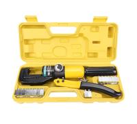 Luocute 6 Tons Hydraulic Wire Crimping Tool Kit, Battery Cable Crimper with 9 Pairs of Dies, Crimping Range 12-2/0 AWG for Car Battery Cables, Welding Cables, Power Cables, Terminals