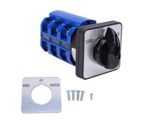 Luocute 63A Manual Transfer Switch, 3 Position Shore Off Gen Selector 12 Terminals with Heatproof Plastic Metal Housing for RV Truck Boat