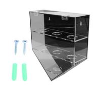 Luocute 7 Holes Baseball Display Case, Wall Mounted Acrylic Ball Storage Box with Magnetic Sealing Lid, Dust Proof and Water Proof for Baseball and Tennis Balls Collection