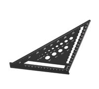 Luocute 7 Inch Ruler, Aluminum Alloy Rafter Square 90 Degree Protractor | Etched Scale, Matte Anti Finish, Protractor and Saw Guide, for Woodworking Layout