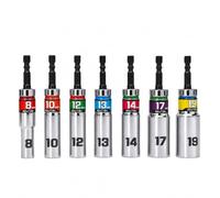 Luocute 7PCS Universal Impacting Socket Set, 15 Degree Nut Driver