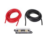 Luocute 8 Gauge Wire Copper Clad Aluminum CCA, 8AWG 20ft Primary Automotive Wire Car Amplifier Power Ground Cable with 100A Fuse Box for Car RV Trailer