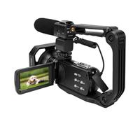 Luocute 8K Video Camera Camcorder with 96MP Photo, WiFi & 18X Zoom | WiFi Transfer Via JVision App, 6-Axis Stabilizer, External Mic, Lens Hood, 2 Batteries, Touch Screen, Webcam, Live Stream