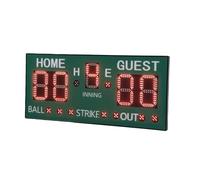 Luocute Adjustable Brightness Electronic Baseball Scoreboard, Multi Functional Remote Control Softball Score Keeper 5 Digit LED Light for Basketball, Softball, Volleyball, Pong
