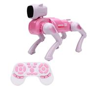 Luocute AI Intelligent Robot Dog, Programmable Interactive Puppy with Voice Control, 2.4G Remote, App Control, 30+ Actions, Dancing, Singing, for Adult and Kids Age 3+ (Pink)