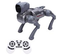 Luocute AI Intelligent Robot Dog, Programmable Interactive Puppy with Voice Control, 2.4G Remote, App Control, Multiple Actions for Kids Adults, Singing Dancing Greeting (Grey)