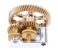 Luocute All Metal Extruder Gear Kit, 3D Printer Upgrade Hardened Steel Self Lubricating Brass Extrusion Gear, Hotend Feed Helical Wheel for Lab P1P P1S 3D Printer