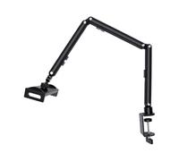 Luocute Aluminum Alloy Tablet Stand, Adjustable Height and Angle with Slip Proof Base, for 4.8-9.9 Inch Tablets and Smartphones, Aluminium Extendable Pad Wall Holder, 360° Rotating (Three Arms)