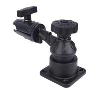 Luocute Aluminum Fish Finder Display Mount Base, Reinforced Thick Bracket with Soft Pad, Portable & Compact Black Coated Marine Electronic Mount for for Boats, Kayaks & More