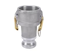 Luocute Aluminum Type DA Camlock Hose Fitting, 2in Female Camlock X 1.5in Male Reducer, with Threaded Connector for Water Gas Oil Transfer