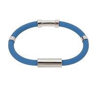 Luocute Anti Static Bracelet, Silicone Wristband for Eliminating Body Static Improve Sleep Reduce Inflammation with 4 Rings for Sports Winter Present (Blue)