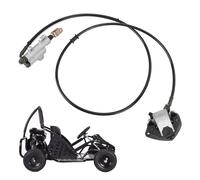 Luocute ATV Rear Brake Master Cylinder Kit, High Hardness Steel Alloy, 1.55m Hose, for Quad Go Cart Kart MinI Bike, Professional Installation, Stable Brake Performance with Brake Pad