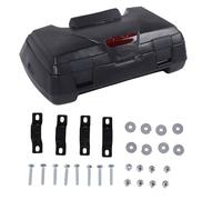 Luocute ATV Rear Storage Box, 80L Large Capacity Rotomolded Polymer Rainproof Cargo Box with Integrated Backrest Foam Cushion, for ATV UTV Rear Rack Camping Cycling Gear