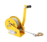 Luocute Auto Brake Hand Winch, 1200lbs Capacity Heavy Duty, Versatile Usage, Sturdy Construction, Bidirectional Self Locking Manual Winch with 10m Rope for Boat, Trailer, Truck