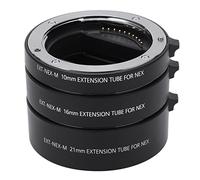 Luocute Auto Focus Macro Extension Tube, Adapter Ring Set with Electronic Contacts for E Mount Lenses, Includes 10mm 16mm 21mm for Macro Photography