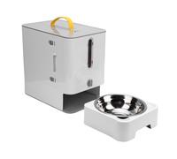 Luocute Automatic Cat Dog Food Dispenser, Large Capacity Timed Pet Feeder with Sealing Technology, for Home Outdoor Travel (Gray)