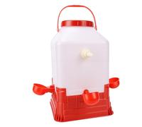 Luocute Automatic Poultry Waterer, 10L Large Capacity Plastic Chicken Water Feeder with 4 Bowls Automatic Setup, for Chicken Duck Goose