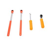Luocute Automatic Slack Adjuster Tool Set, 4 Piece Set with 7/16in and 9/16in Wrenches and Fork Release Tool, for Air Brake System Maintenance
