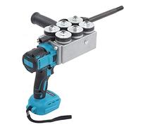 Luocute Automatic Wire Stringing Machine, 90 Degree Adjustable Spring Wire Rod 180 Degree Handle Electric Threading Machine with 21V Lithium Battery for Construction Hydropower