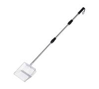 Luocute Beach Sand Sifter, Metal Shell Collector with Expandable Mesh Bag and Sturdy Sieve for Finding Seashells Sea Glass Treasures At The Beach (1 Shovels+1 Shell Bag)