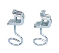 Luocute Beam Clamp Set 1/4 Inch Thread No Drill 50 Pack | Aluminum I Beam Hangers for Low Voltage Wiring, 75 Lb Capacity, 1-1/4 Inch Bridle Rings Included, Commercial Cable Suspension