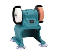 Luocute Bench Grinder, Permanent Magnet Full Copper Motor 5500 RPM with 2 Brown Corundum Wheels and Metal Guard, Fit for BL1815 BL1820 Series Batteries