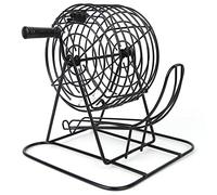 Luocute Bingo Game Set, Deluxe Family Group Entertainment with 8 Inch Metal Wheel Cage 75 Calling Balls 100 Cards 150 Chips Master Board, for Adults Kids Seniors Large Groups