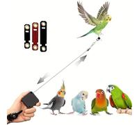 Luocute Bird Leash, Adjustable Retractable Anti Bite Flying Rope with 0.14 0.22 0.29 Inch Soft Foot Rings, for Outdoor Flight Training of Budgies Cockatiels Macaws
