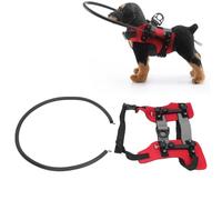 Luocute Blind Dog Harness Guiding Device, Adjustable Anti Collision Ring with Sturdy Aluminum Strip and Foam Material for Blind Pets Safety and Confidence Building (M)