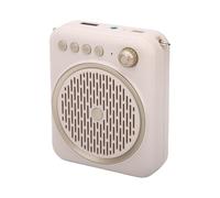 Luocute BT Voice Amplifier with Noise Reduction for Classroom Use (White) | Portable 169g, 1200mAh Battery, 10-hour Playback, Anti-feedback, USB & 3.5mm Compatible